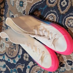 White/Rainbow Converse Sneakers